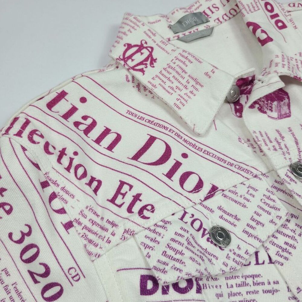 Daniel Arsham Newspaper Gradient Denim Jacket - image 4